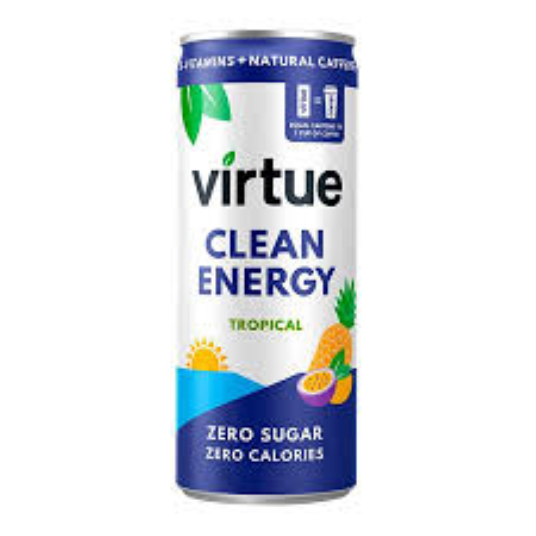 VIRTUE CLEAN ENERGY DRINK TROPICAL SF 250ML